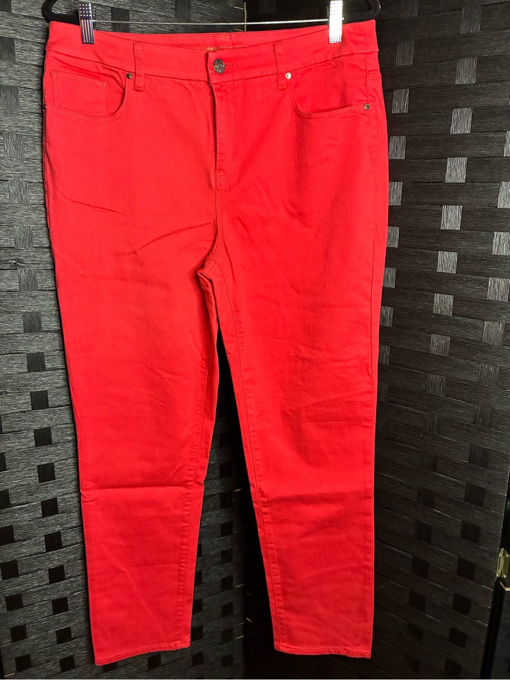 Chico's Bright Coral Red Skinny Jeans